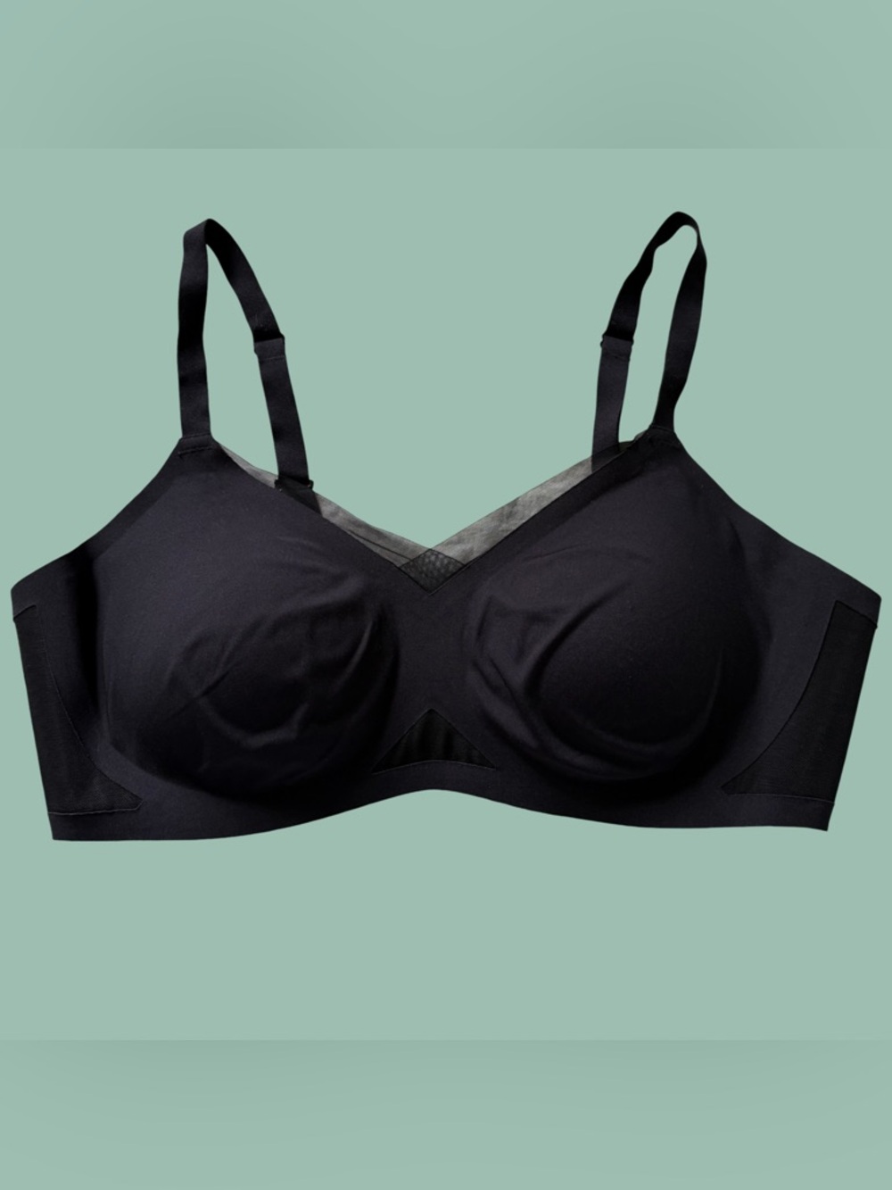 HoneyLove Crossover Bra  Wireless Black Smoothing Removable Pads